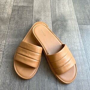Vince Olina Leather Slide Sandal - camel
